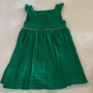 Mini Boden Emerald Green Ruffle Dress